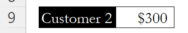 XLOOKUP result showing $300