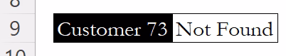 XLOOKUP Not Found result